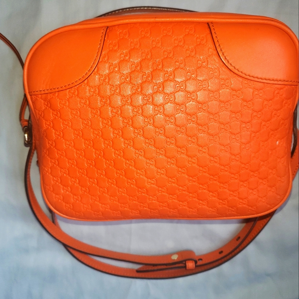 Orange Gucci Leather Crossbody Bag